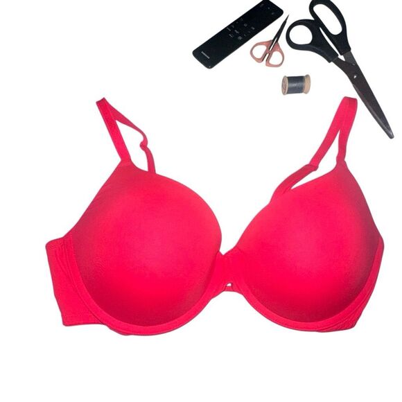 Victoria’s Secret 36D Wear Everywhere Push Up Convertible Bra Hot Pink - Picture 1 of 10